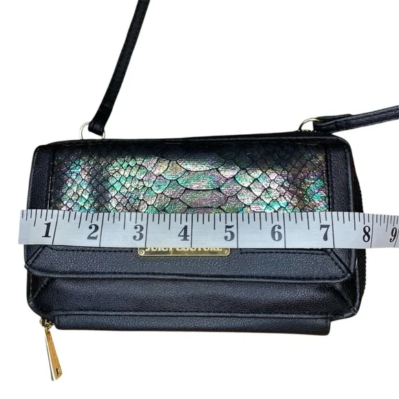 Juicy Couture Crossbody Wallet with Iridescent Mermaid Print and Gold Hardware - Picture 8 of 11